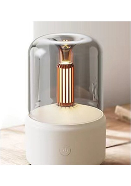 120ML Mum Lamba Difüzör Hava Nemlendirici Elektrikli Aromaterapi Alev USB Masaüstü Dekor Gece Lambası Beyaz (Yurt Dışından) fiyatları