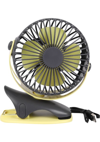 4000 Mah Taşınabilir Soğutma Mini USB Fan 4 Hız 360 Derece Çok Yönlü Rotasyon Şarj Edilebilir Hava Fanı USB Şarj Masaüstü Klip Fan (Yurt Dışından)