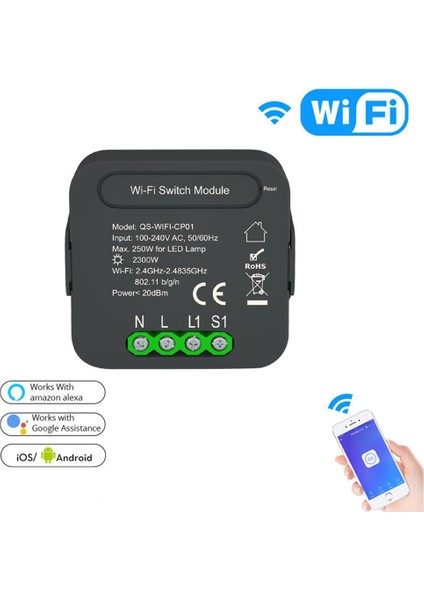 QS-WIFI-CP03 Tuya Wifi Perde Anahtar Modülü Panjur Panjur Motoru Akıllı Uzaktan Kumanda Ses Kontrolü (Yurt Dışından) modelleri