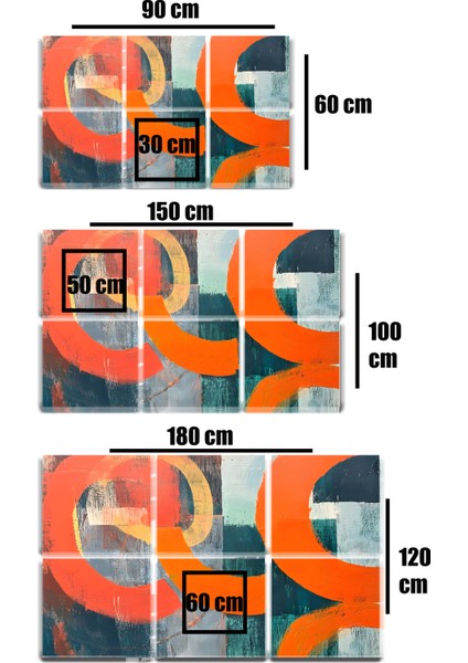 Sanat^# Gerçek Soyut-1 /dinamik Döngü Cam Tablo 33 fırsatları