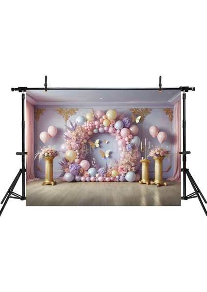 Pastel Renklerle Şenlenen Balonlu Arka Plan, 200x150cm, Stüdyo Fonu fiyatları