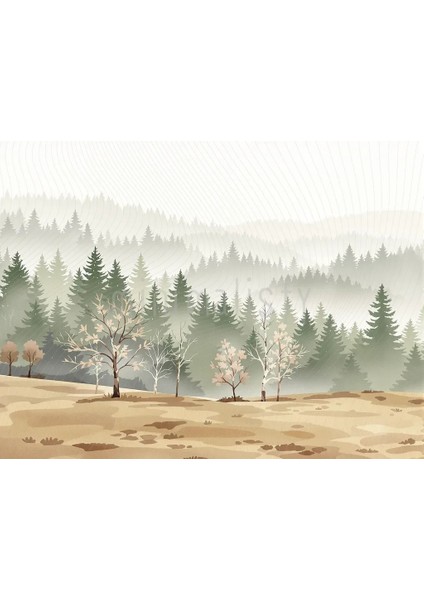 Zarif Doğa Manzarası Arka Plan, 200x150cm, Stüdyo Fonu