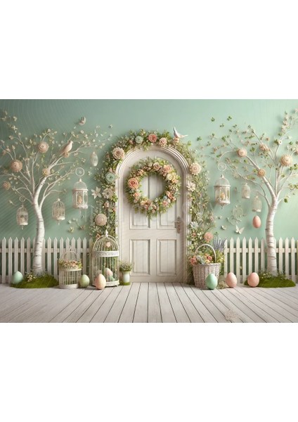 Çiçek Refleksi ile Canlanan Bahar Sahnesi Arka Plan 200x150cm, Stüdyo Fonu