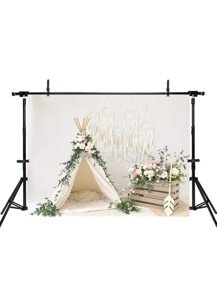 Arka Plan Çiçekli Dekorasyon ile 200x150cm, Stüdyo Fonu
