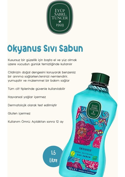 Sıvı Sabun 1500ML, 2'li Okyanus Kolonya 400ML ve Rosie Pamuk fırsatları