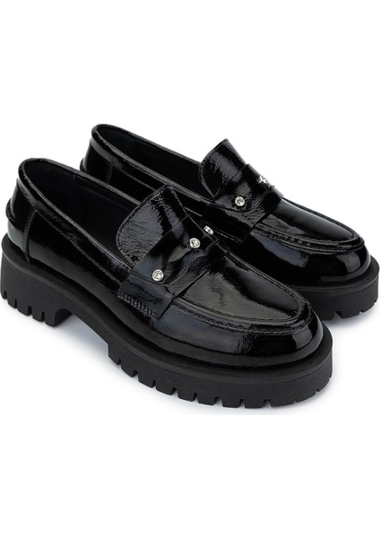 Kadın Hakiki Derisiyah Açma Loafer Ayakkabı 1054 01 Bn Ayk SK24-25 Sıyah Acma fiyatları