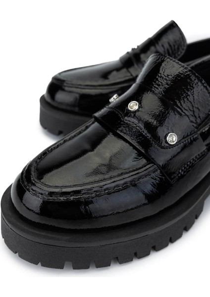 Kadın Hakiki Derisiyah Açma Loafer Ayakkabı 1054 01 Bn Ayk SK24-25 Sıyah Acma modelleri