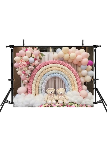Renkli Gökkuşağı Temalı Arka Plan 200x150cm, Stüdyo Fonu