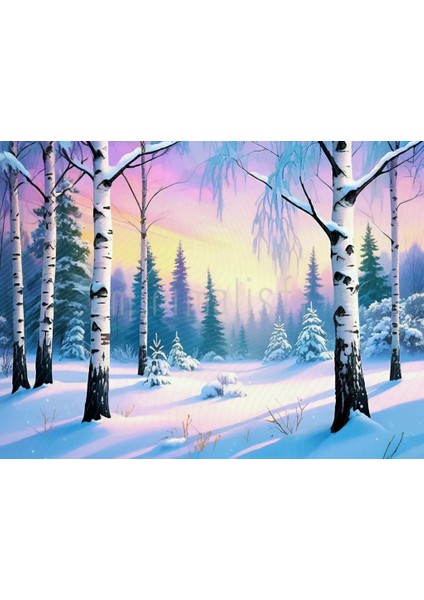 Büyüleyici Kış Manzarası: Arka Plan 200x150cm, Stüdyo Fonu