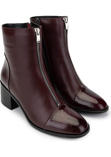 Kadın Deri Bordo Topuklu Bot 1081 555 Bn Bot SK24-25 Brd Dr/ptk Bsk fiyatları