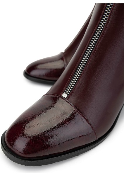 Kadın Deri Bordo Topuklu Bot 1081 555 Bn Bot SK24-25 Brd Dr/ptk Bsk modelleri