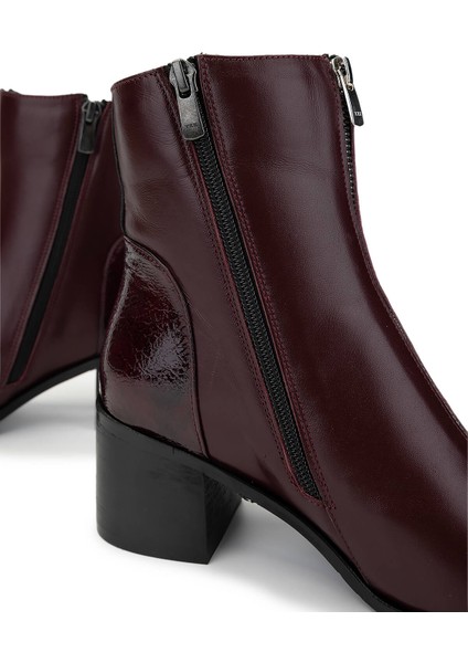 Kadın Deri Bordo Topuklu Bot 1081 555 Bn Bot SK24-25 Brd Dr/ptk Bsk indirimleri