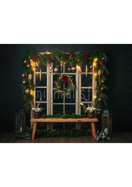 Şık ve Sıcak Bir Arka Plan: 200x150cm, Noël Temalı Stüdyo Fonu