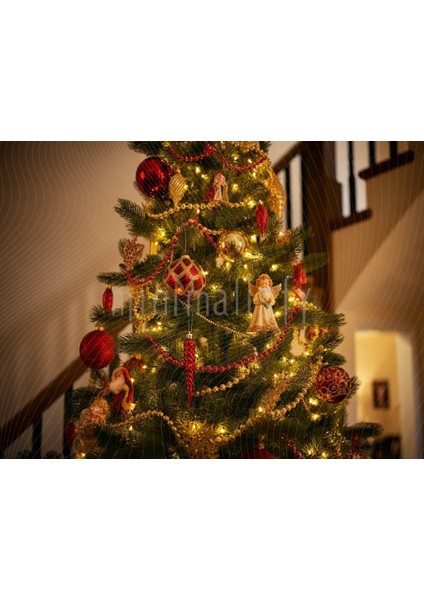 Işıltılı Christmas Arka Plan, 200x150cm, Stüdyo Fonu