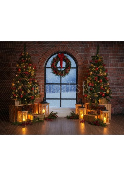 Büyülü Kış Manzarası: 200x150cm Arka Plan, Stüdyo Fonu