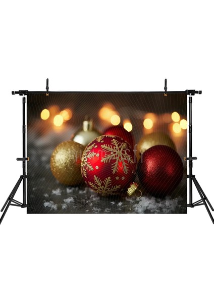 Kırmızı ve Altın Renkli Noel Süsleri ile 200x150cm Arka Plan Stüdyo Fonu fiyatları