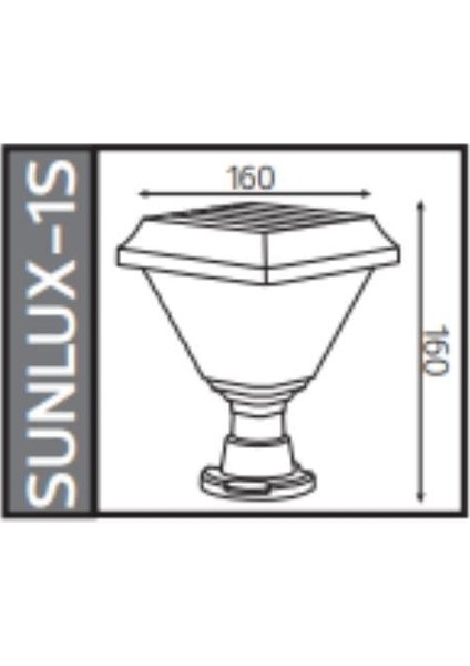 Bahçe Armatürü Siyah 30W Sunlux 1/s fiyatları