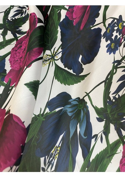 Şifon Saten Desenli Kumaş modelleri