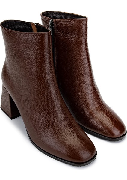 Kadın Hakiki Deri Taba Floter Topuklu Bot 1081 30 Bn Bot SK24-25 K.taba Fltr fiyatları