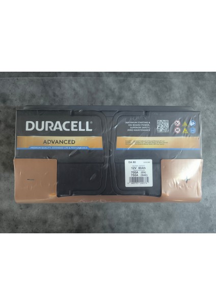 DA80 Akü-Duracell Advanced 80/700 315×175*175