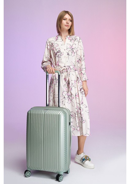 Polipropilen 3'lü Kırılmaz Valiz Seti Mint Yeşili modelleri