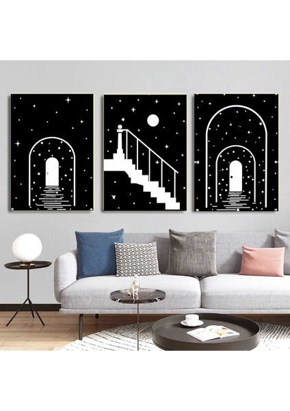 Matisse - Boho - Art Deco - Soyut - Doğa ( 3 Lü Çerçevesiz ) Poster - Afiş - Tablo KR2C01069/