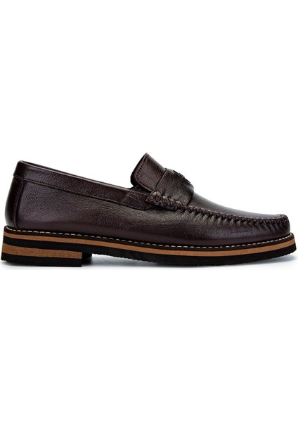 Erkek Deri Kahverengi Loafer Ayakkabı 1008 3390 Erk Ayk SK24-25 Kahve Dr