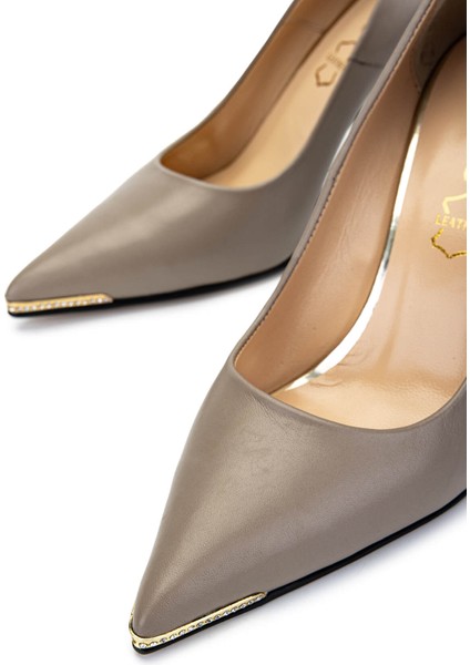 Kadın Deri Vizon Topuklu Ayakkabı 22 5125 Bn Ayk SK24-25 Vızon Dr modelleri