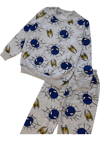 Erkek Çocuk Pamuklu Iki Iplik Şardonlu Spiderman Desenli Uzun Kollu Pijama Takımı fırsatları