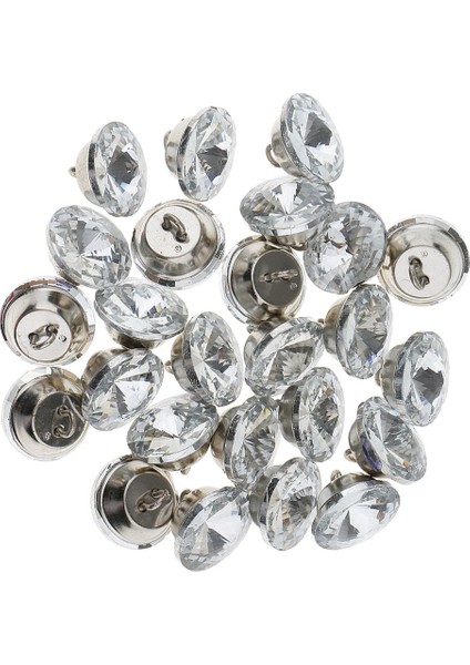 18MM Için Metal Döngü Yuvarlak Düğ ile 25 Rhinestone Kristal Düğ (Yurt Dışından)