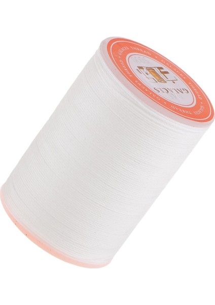 Prettyia 0.45MM Deri Dikiş Mumlu Iplik El Dikiş Tamir Kablosu Beyaz (Yurt Dışından)