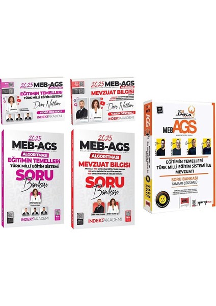 2025 Meb-Ags Eğitimin Temelleri / Mevzuat Bilgisi Ders Notl / Soru Bankası 5 Li