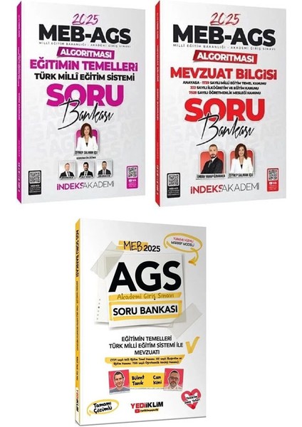 2025 Meb-Ags Eğitimin Temelleri / Mevzuat Bilgisi Soru Bankası 3 Lü Set