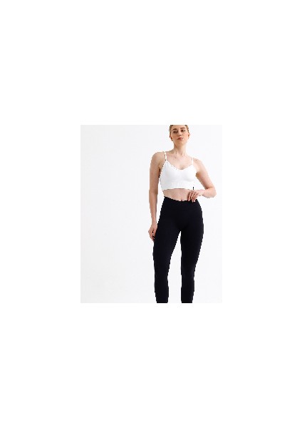 Pure Siyah Seamless Yüksek Bel Toparlayıcı Tayt