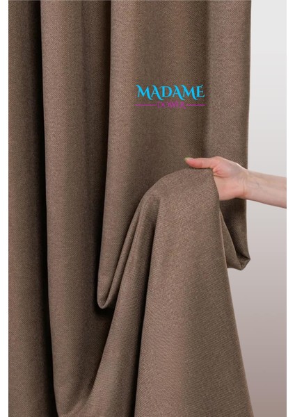 Taç Deste Pilesiz Çift Taraflı Keten Fon ve Karartma Perde,v9 Kahverengi , Işık Geçirmez Kırışmaz Güneşlik,kolay Montaj modelleri