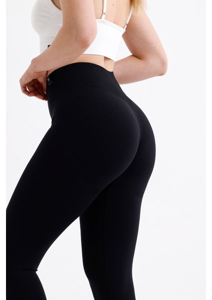 Pure Siyah Seamless Yüksek Bel Toparlayıcı Tayt fırsatları