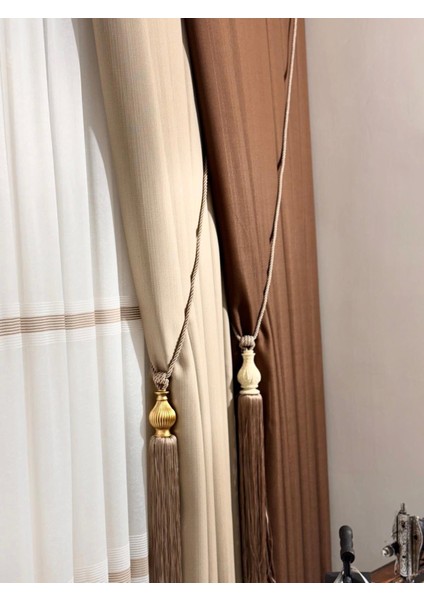 Roma Keten 1/3 Sık Pileli Bej Fon Perde Apm indirimleri