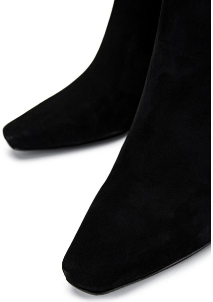 Kadın Deri Siyah Süet Topuklu Bot 1078 02 Bn Bot SK24-25 Sıyah Suet fırsatları