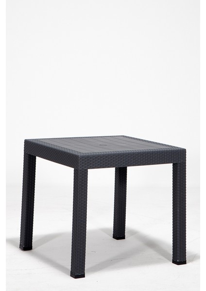 Rattan Lüx 80X80 Bahçe&balkon&teras Masa Seti - Antrasit modelleri