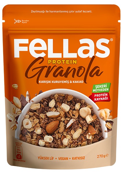 Protein Granola - Karışık Kuruyemiş & Kakao 270g - 3'lü Paket