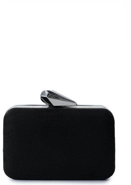 Kadın Vegan Siyah Süet El Çantası 1083 002 Bn Cnt SK24-25 Sıyah Suet