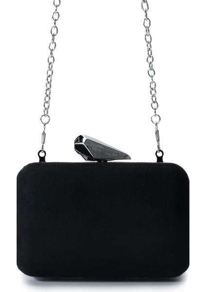 Kadın Vegan Siyah Süet El Çantası 1083 002 Bn Cnt SK24-25 Sıyah Suet indirimleri