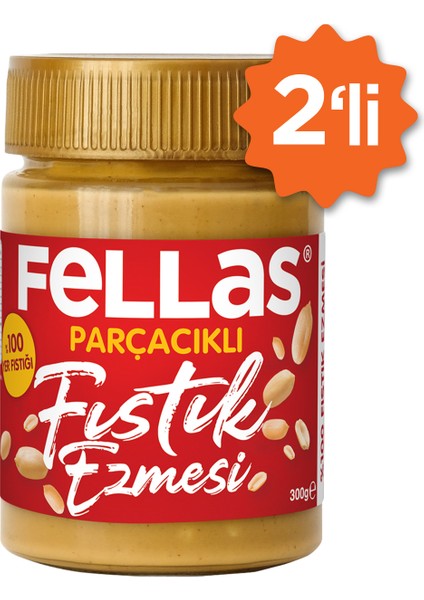 %100 Fıstık Ezmesi 300g x 2