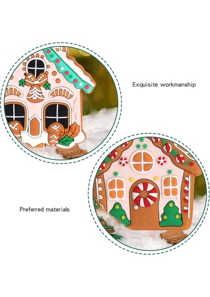 Pvc Noel Evi Kolye Noel Ağacı Dekorasyon 8 Adet Takım A (Yurt Dışından)