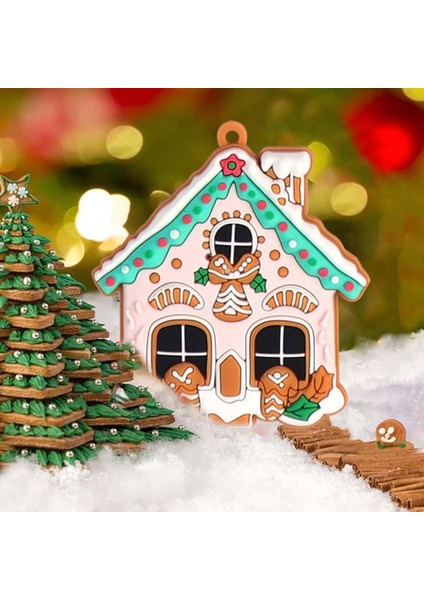 Pvc Noel Evi Kolye Noel Ağacı Dekorasyon 8 Adet Takım A (Yurt Dışından)