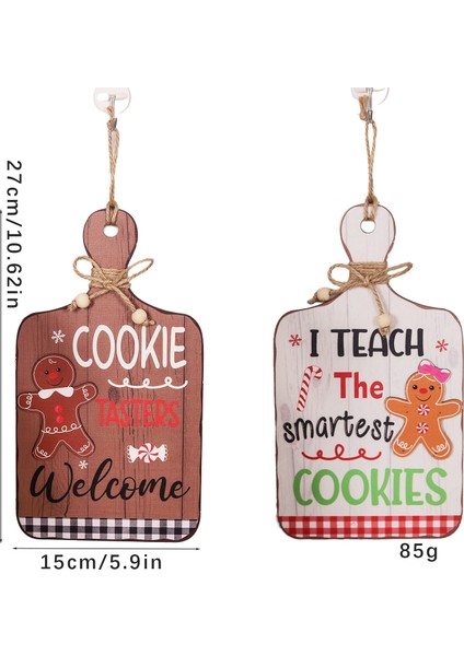 Noel Zencefilli Kurabiye Adam Dekorasyon Ahşap Tabela Süsler (Yurt Dışından) fiyatları