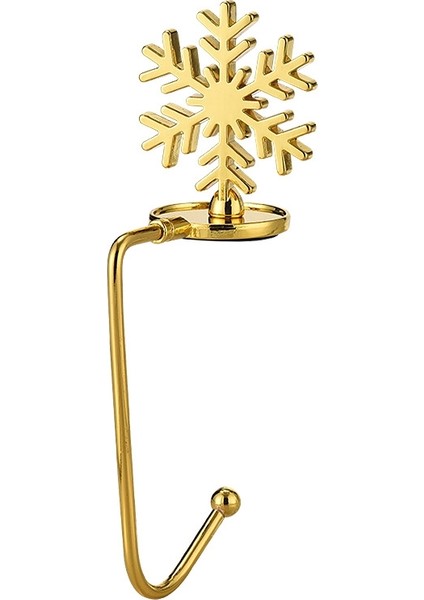 Metal Noel Çorap Kancası, Spec: Altın Kar Tanesi (Yurt Dışından)