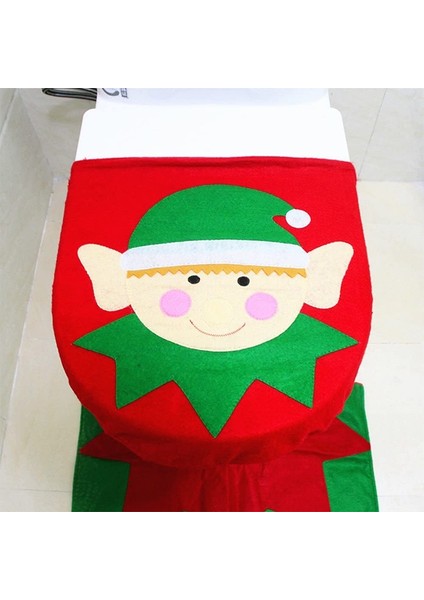 Süslü Noel Dekorasyonu Santa F Tuvalet Kapağı Kapağı (Yurt Dışından)