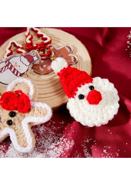 El Dokuması Noel Anahtarlık Zencefilli Kurabiye Adam (Yurt Dışından) modelleri