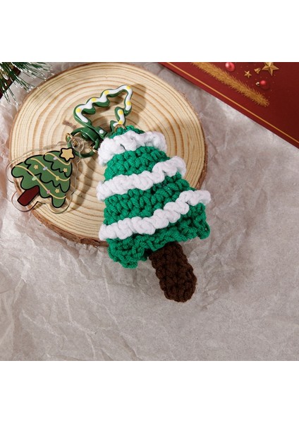 El Dokuması Noel Anahtarlık Yeşil Ağaç (Yurt Dışından)